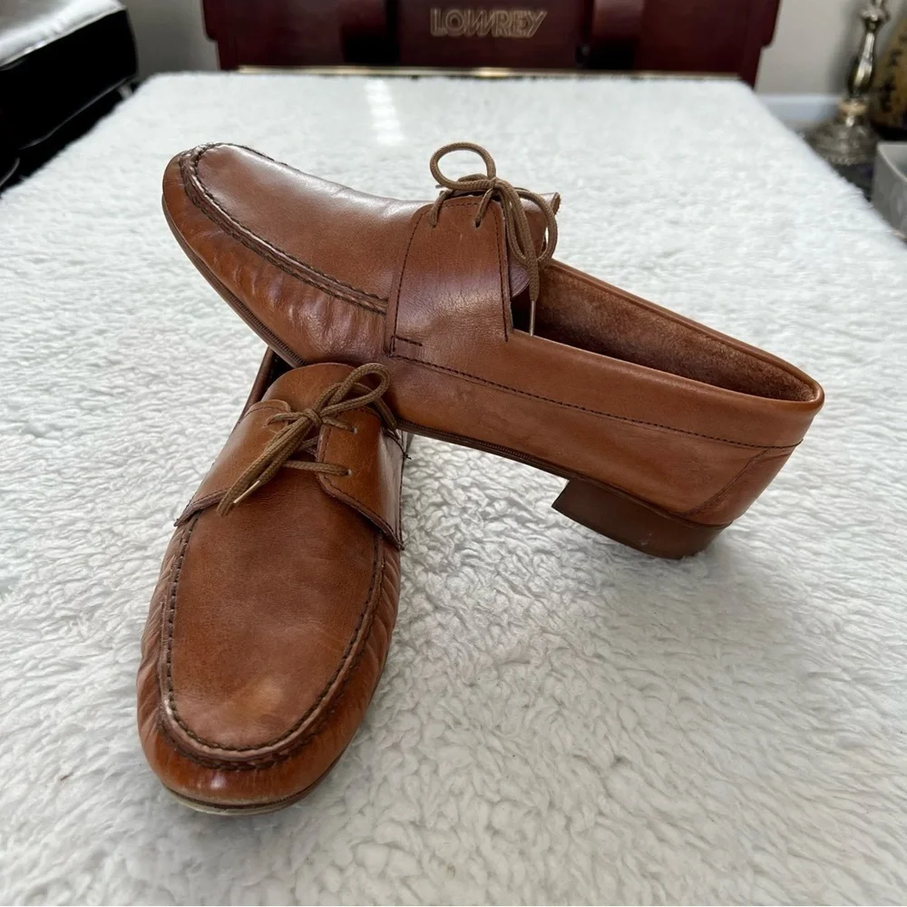 Florsheim Brown Vintage Leather Lace Up Men’s Shoes Size 10.5